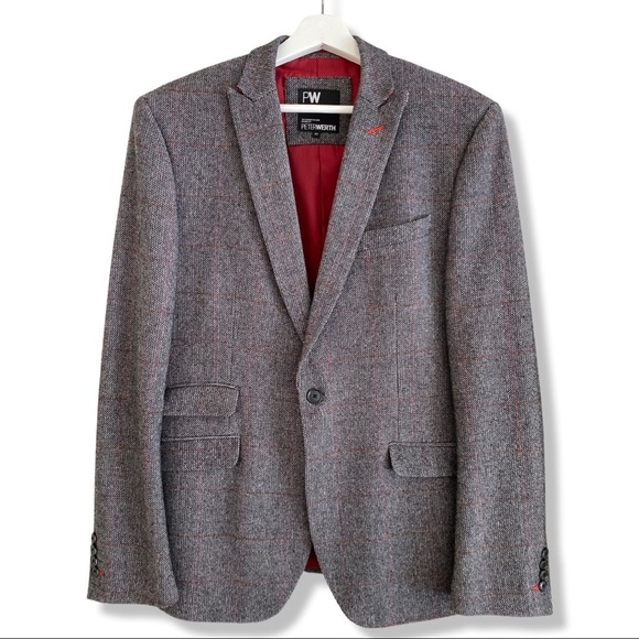 PETER WERTH Men’s Wool Blend Blazer - Picture 1 of 7